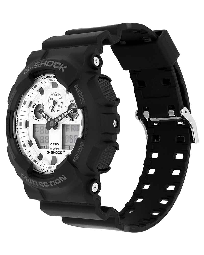 G-Shock Men GA-100  White  Analog-Digital Quartz watch SKU ID G1635 Helios The Watch Store