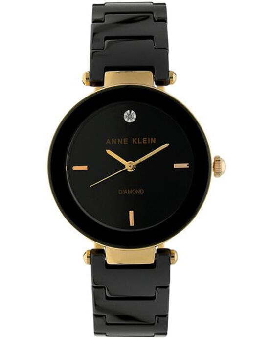 Anne Klein Women CERAMICS Black Analog Quartz watch SKU ID AK1018RGBK Helios The Watch Store