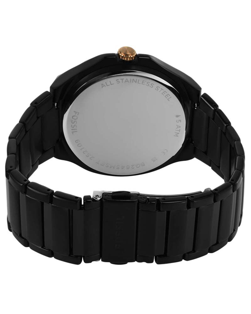 Fossil Unisex Evanston Black Analog Quartz watch SKU ID BQ2645SET Helios The Watch Store