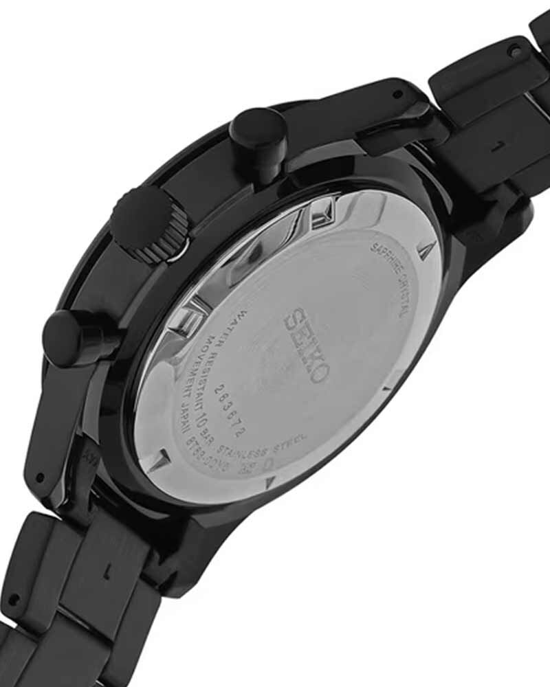 Seiko Men DRESS Black Analog Quartz watch SKU ID SSB417P1 Helios The Watch Store