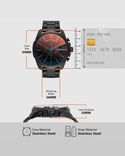 Diesel Men MEGA CHIEF Black Analog Quartz watch SKU ID DZ4318 Helios The Watch Store