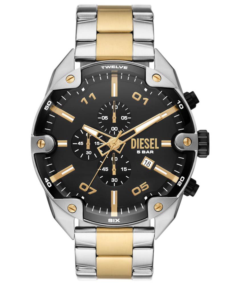 Diesel Men SPIKED Black Analog Quartz watch SKU ID DZ4627 Helios The Watch Store