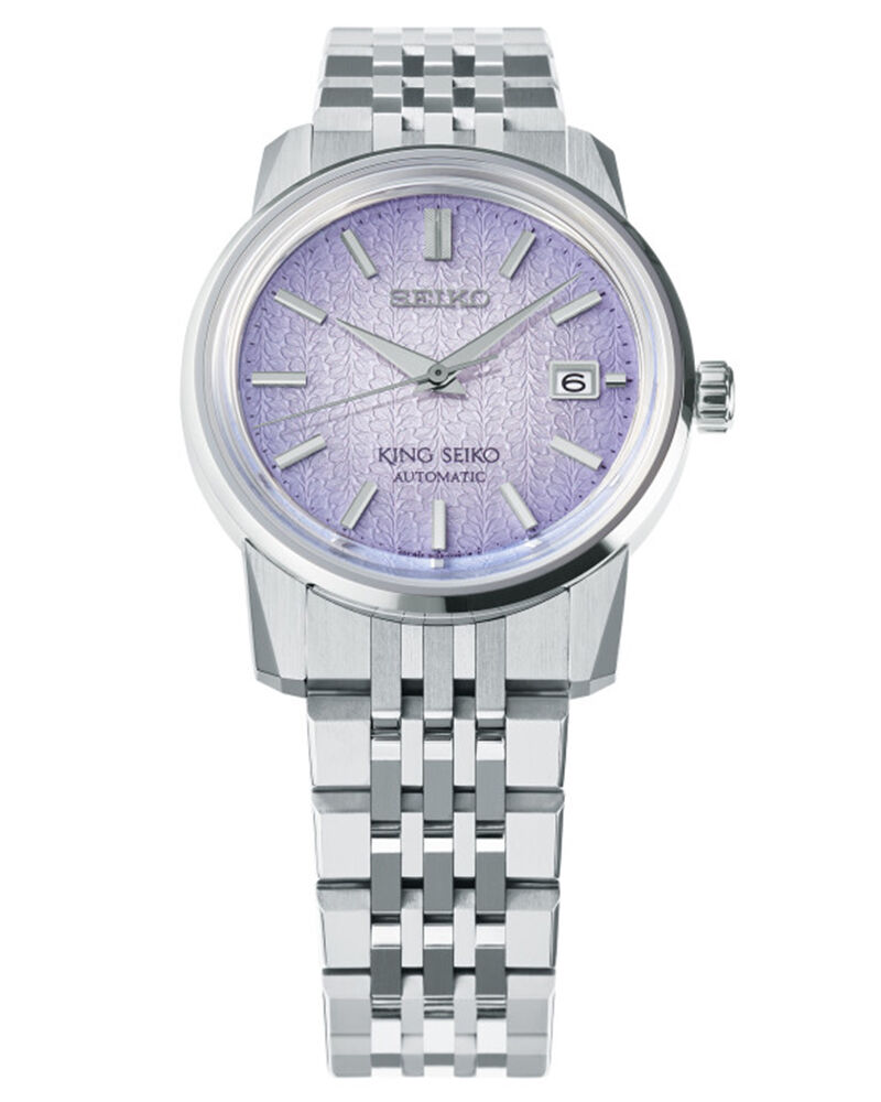 King Seiko Men KING SEIKO Purple Analog Automatic watch SKU ID SJE107J1 Helios The Watch Store