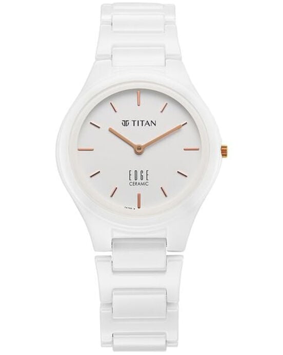 Edge Women EDGE CERAMIC White Analog Quartz watch SKU ID 2653QC04 Helios The Watch Store