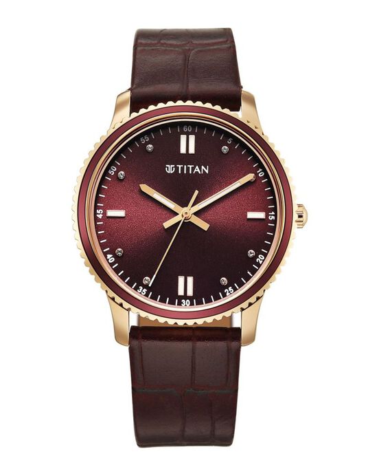 Titan Women Purple Sports Fashion Maroon Analog Quartz watch SKU ID 2766KL01 Helios The Watch Store