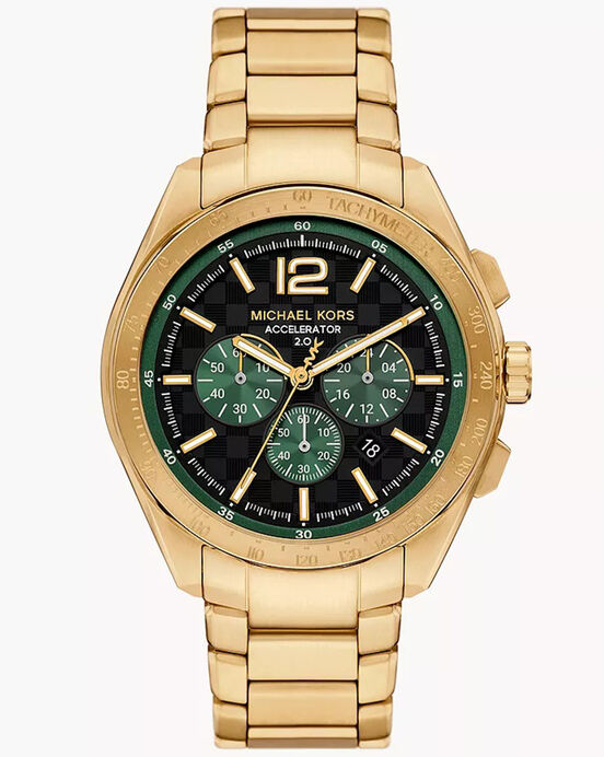 Michael Kors Men ACCELERATO Black Chronograph Quartz watch SKU ID MK9177 Helios The Watch Store