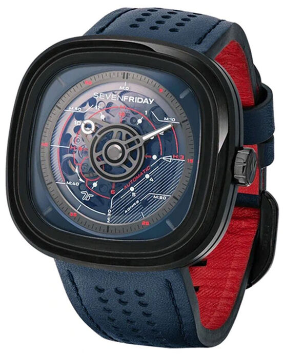 SevenFriday Unisex P SERIES Black Analog Automatic watch SKU ID P2C/01 Helios The Watch Store