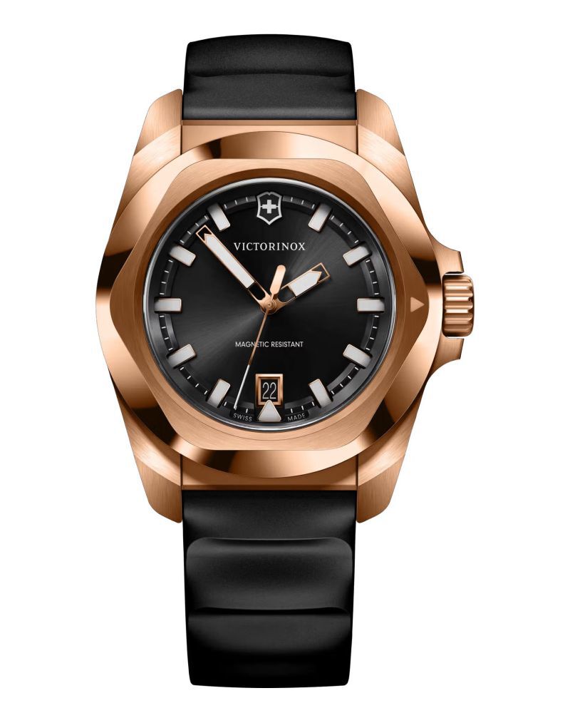 Victorinox Men INOX Black Analog Quartz watch SKU ID 242089 Helios The Watch Store