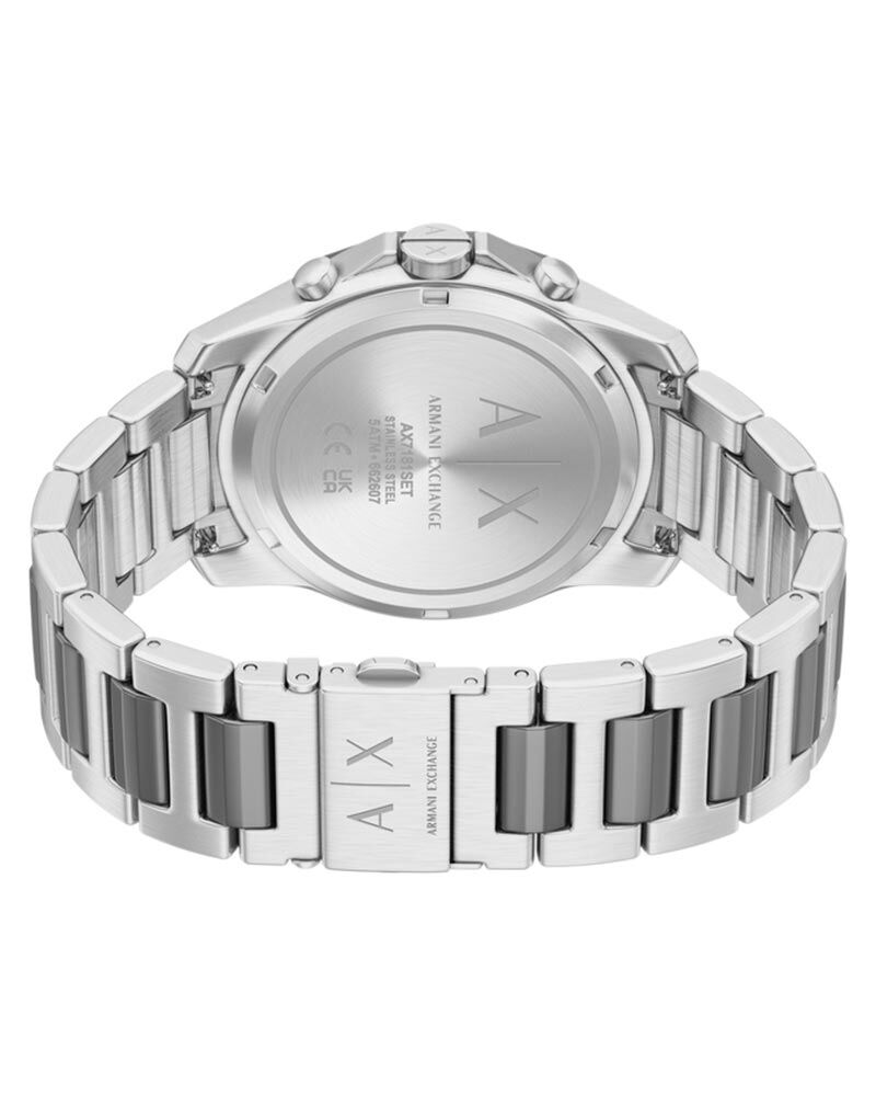 Armani Exchange Men Banks Black Analog Quartz watch SKU ID AX7181SET Helios The Watch Store
