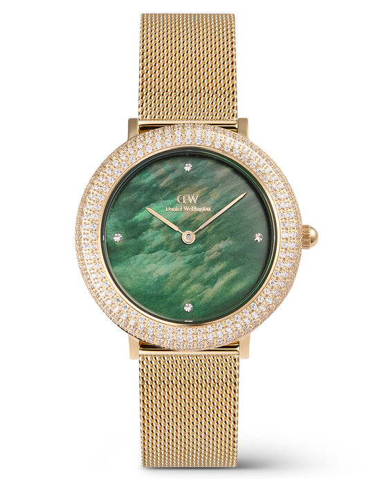 Daniel Wellington Women CRYSTAL BEZEL Green Mother Of Pearl Analog Quartz watch SKU ID DTDW00100824K Helios The Watch Store