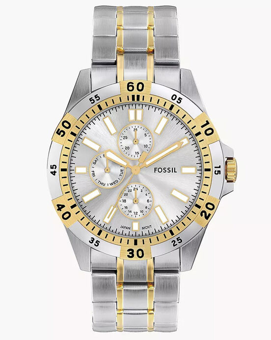 Fossil Men GARRETT Silver Analog Quartz watch SKU ID FS6148 Helios The Watch Store
