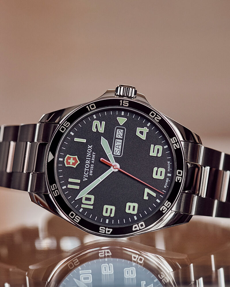 Buy Victorinox Men Field Force Round Black Watch 241849 at Helios