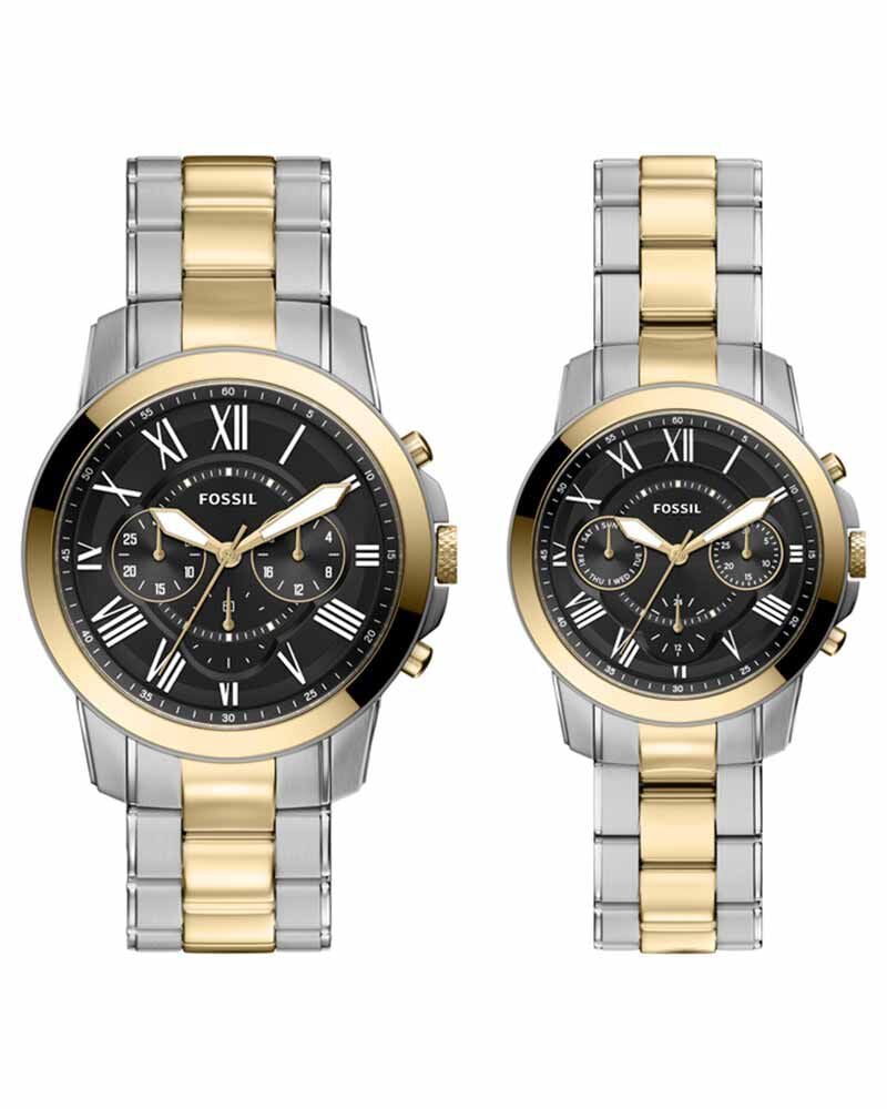 Fossil Men Grant Black Chronograph Quartz watch SKU ID FS6202SET Helios The Watch Store