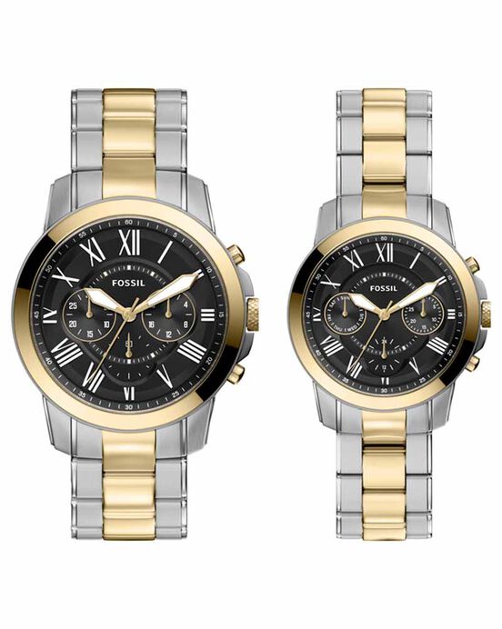 Fossil Men Grant Black Chronograph Quartz watch SKU ID FS6202SET Helios The Watch Store