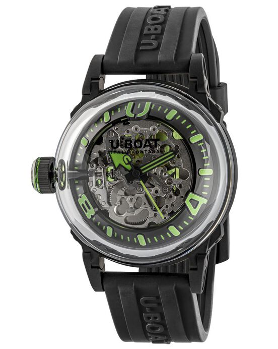 U Boat Unisex U-65 Silver Green Analog Automatic watch SKU ID 3347 Helios The Watch Store
