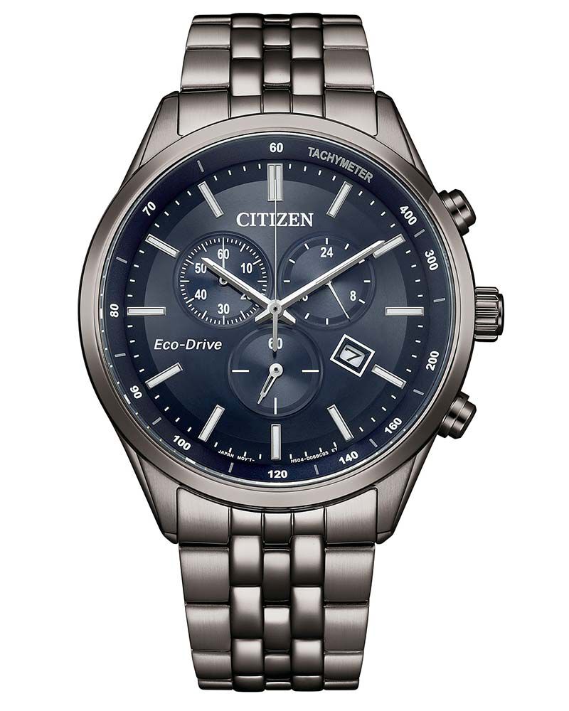 Citizen Men ECO-DRIVE Chronograph Blue Analog Ecodrive watch SKU ID AT2577-57L Helios The Watch Store