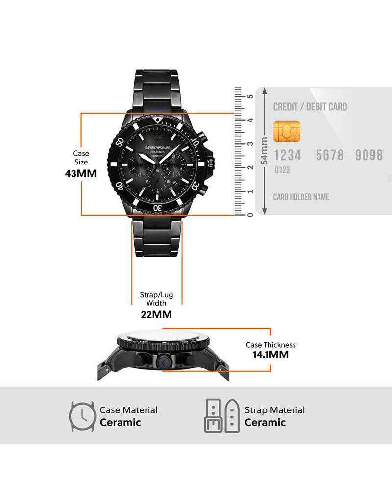 Emporio Armani Men  Grey Analog Quartz watch SKU ID AR70010 Helios The Watch Store