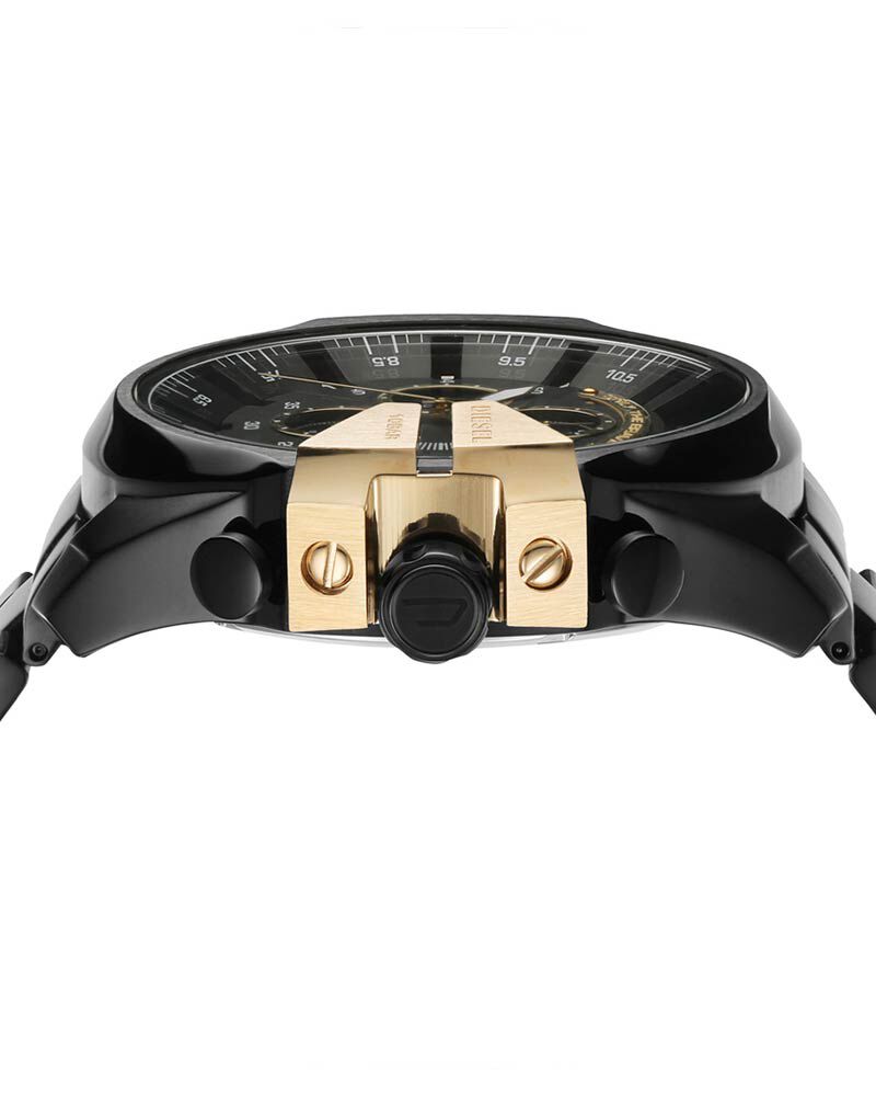 Diesel Men MEGA CHIEF Black Analog Quartz watch SKU ID DZ4338 Helios The Watch Store