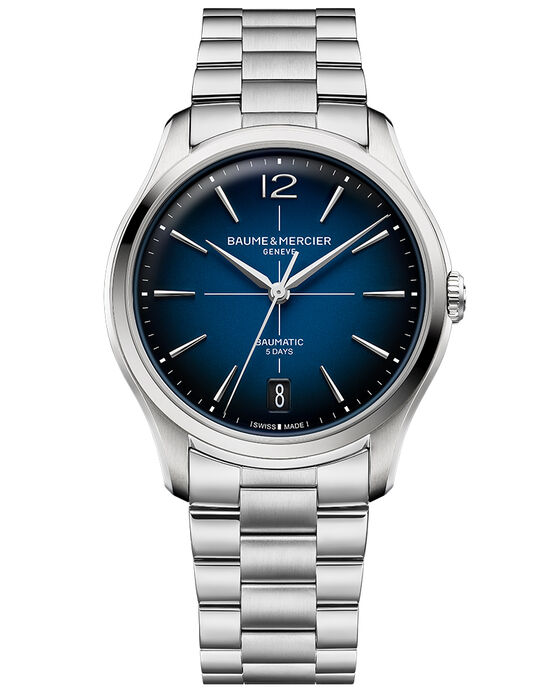 Baume et Mercier Men CLIFTON Blue Analog Automatic watch SKU ID M0A10792 Helios The Watch Store