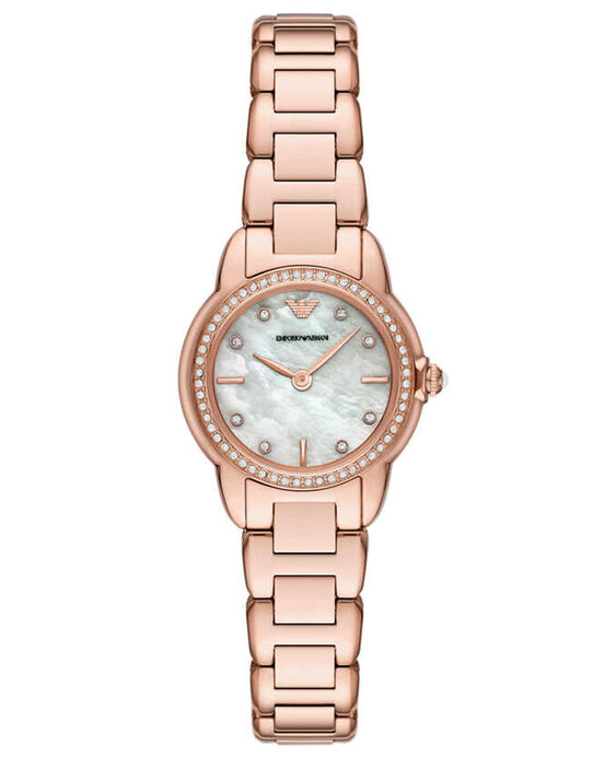 Emporio Armani Women  White Mother Of Pearl Analog Quartz watch SKU ID AR11671 Helios The Watch Store