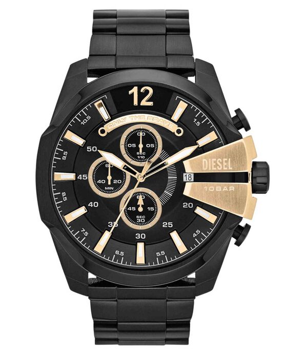 Diesel Men MEGA CHIEF Black Analog Quartz watch SKU ID DZ4338 Helios The Watch Store