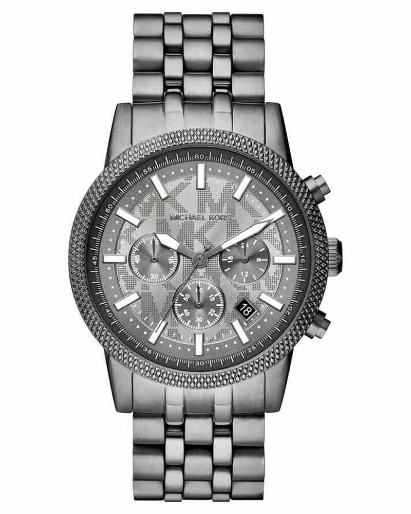 Michael Kors Men HUTTON Grey Analog Quartz watch SKU ID MKO1164 Helios The Watch Store