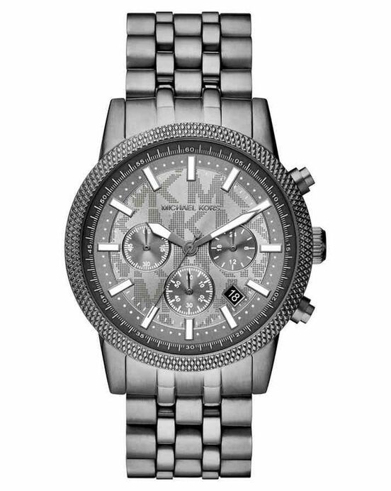 Michael Kors Men HUTTON Grey Analog Quartz watch SKU ID MKO1164 Helios The Watch Store