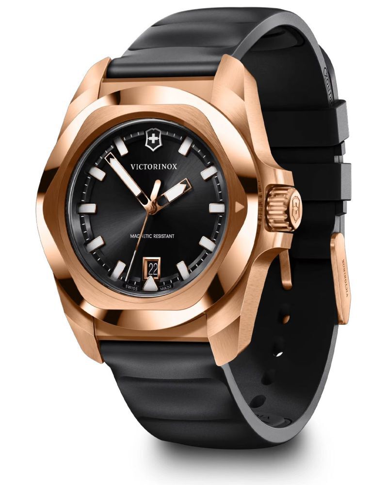 Victorinox Men INOX Black Analog Quartz watch SKU ID 242089 Helios The Watch Store