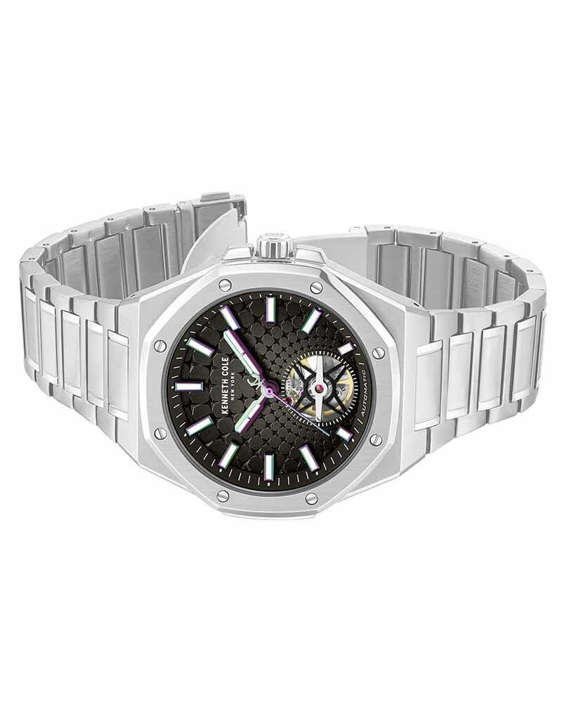 Kenneth Cole Men SS26 Gun Analog Automatic watch SKU ID KCWGY0099105MNW Helios The Watch Store