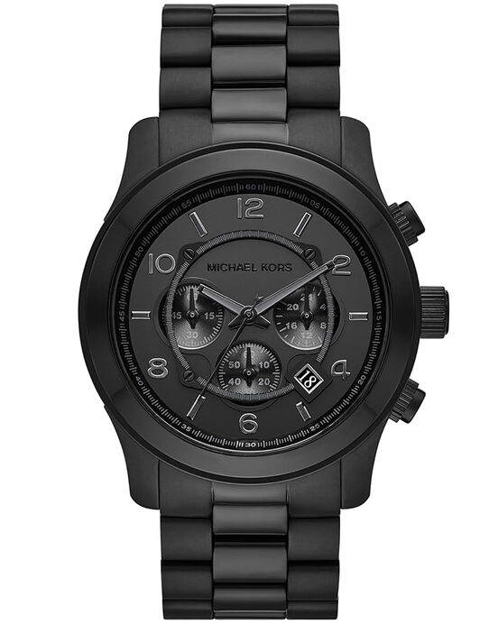 Michael Kors Men RUNWAY Black Analog Quartz watch SKU ID MK9073 Helios The Watch Store