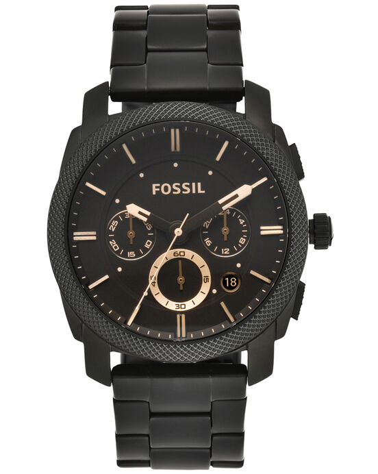 Fossil Men MACHINE Black Chronograph Quartz watch SKU ID FS4682 Helios The Watch Store