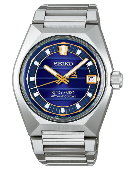 King Seiko Men KING SEIKO Blue Analog Automatic watch SKU ID SLA083J1 Helios The Watch Store