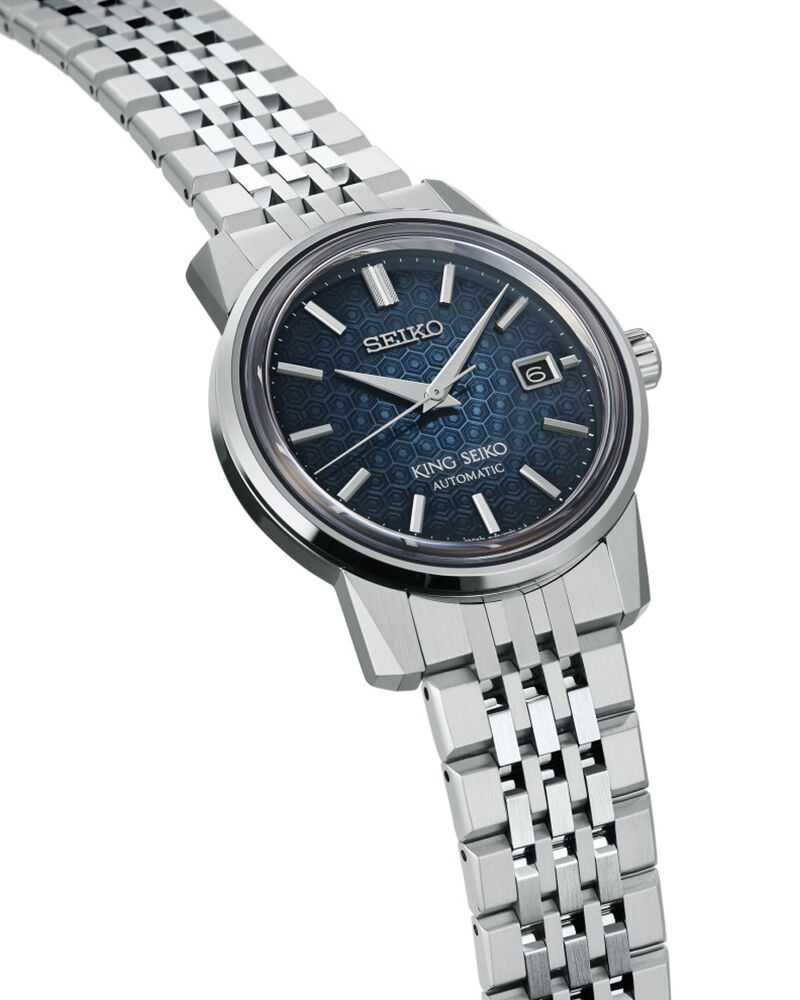 King Seiko Men KING SEIKO Blue Analog Automatic watch SKU ID SJE105J1 Helios The Watch Store