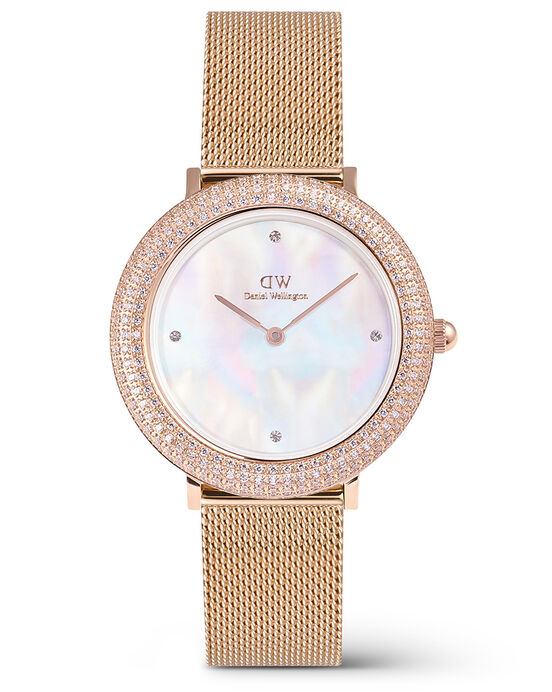 Daniel Wellington Women CRYSTAL BEZEL White Mother Of Pearl Analog Quartz watch SKU ID DTDW00100823K Helios The Watch Store