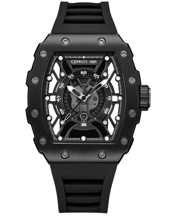 Cerruti 1881 Men SS25 Black Multifunction Quartz watch SKU ID CECIWGN0057701W Helios The Watch Store