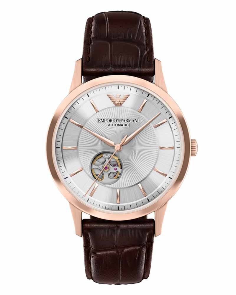 Emporio Armani Men  Silver Analog Automatic watch SKU ID AR60098 Helios The Watch Store