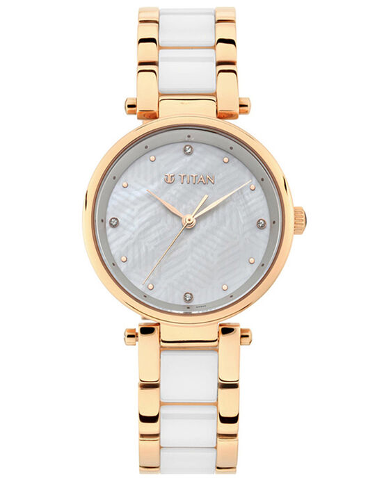 Titan Women CERAMICS White Analog Quartz watch SKU ID 95061WD04 Helios The Watch Store