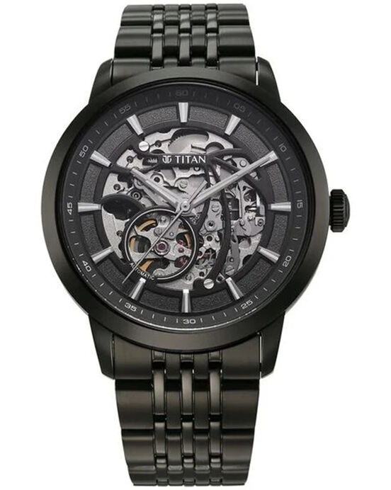 Titan Men PHOENIX Grey Analog Automatic watch SKU ID 90223NM01 Helios The Watch Store