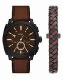 Fossil Men Machine Black Analog Quartz watch SKU ID FS6102SET Helios The Watch Store