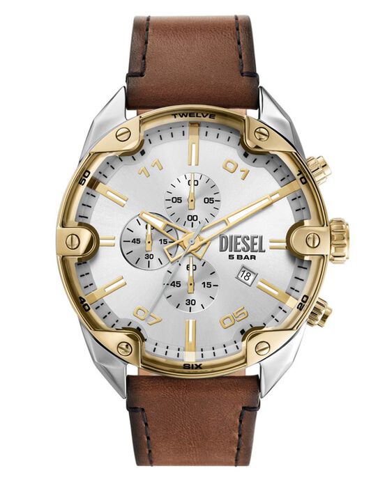 Diesel Men SPIKED Silver Analog Quartz watch SKU ID DZ4665 Helios The Watch Store
