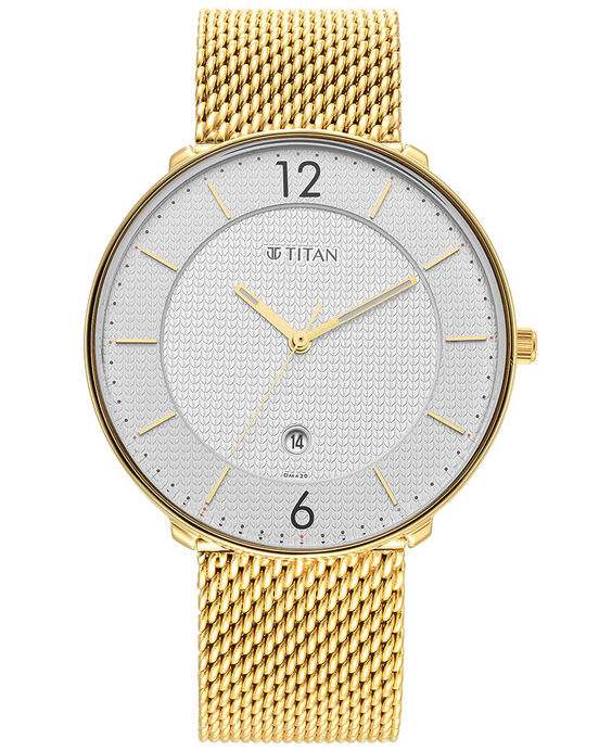 Titan Men BLACK GOLD Silver Analog Quartz watch SKU ID 1849YM01 Helios The Watch Store