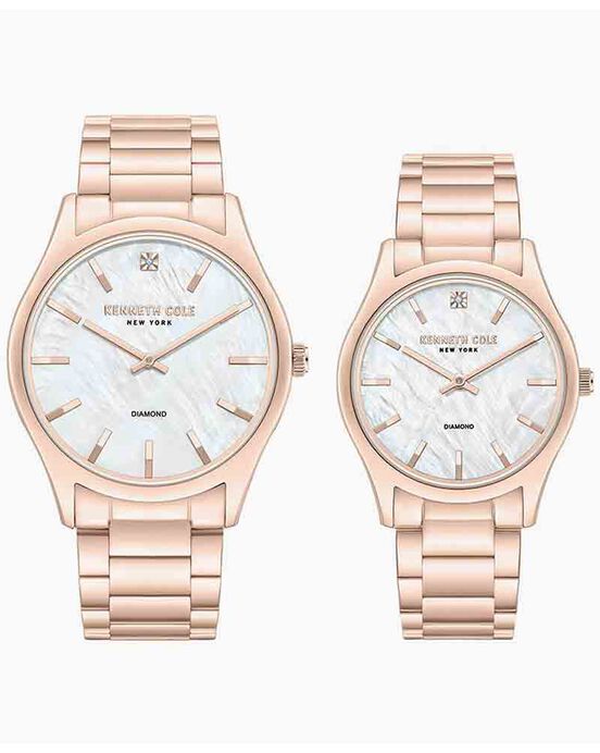 Kenneth Cole Couple NEW YORK Rose Gold Analog Quartz watch SKU ID KCWGG0049601GLPA Helios The Watch Store