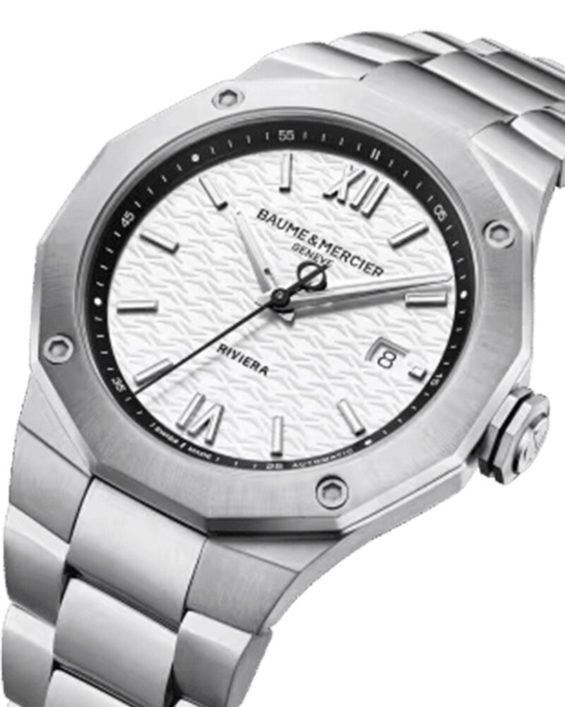 Baume et Mercier Men RIVIERA White Analog Automatic watch SKU ID M0A10829 Helios The Watch Store