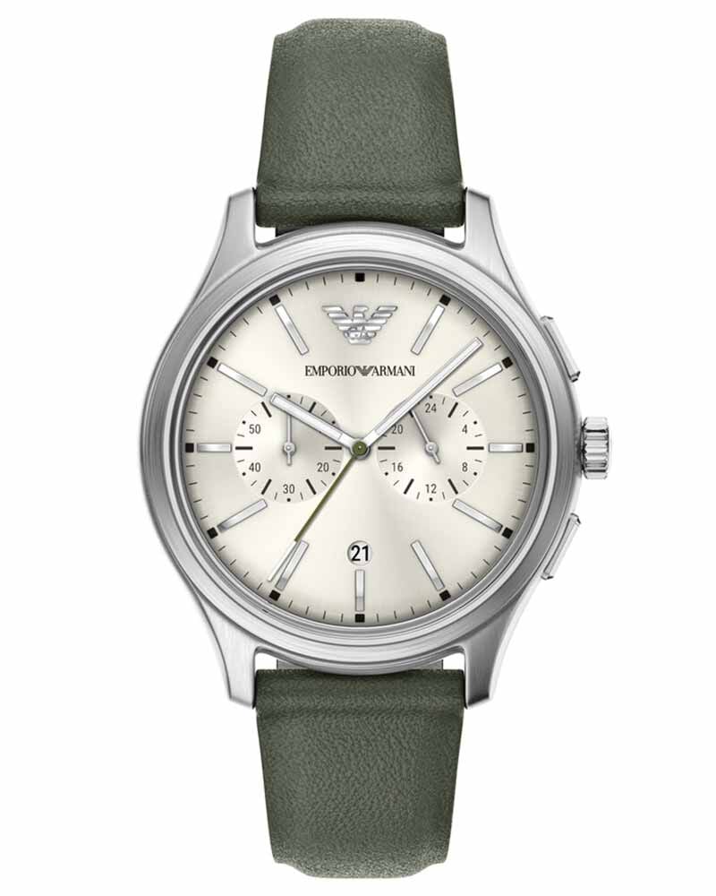 Emporio Armani Men  Ivory Chronograph Quartz watch SKU ID AR11801 Helios The Watch Store