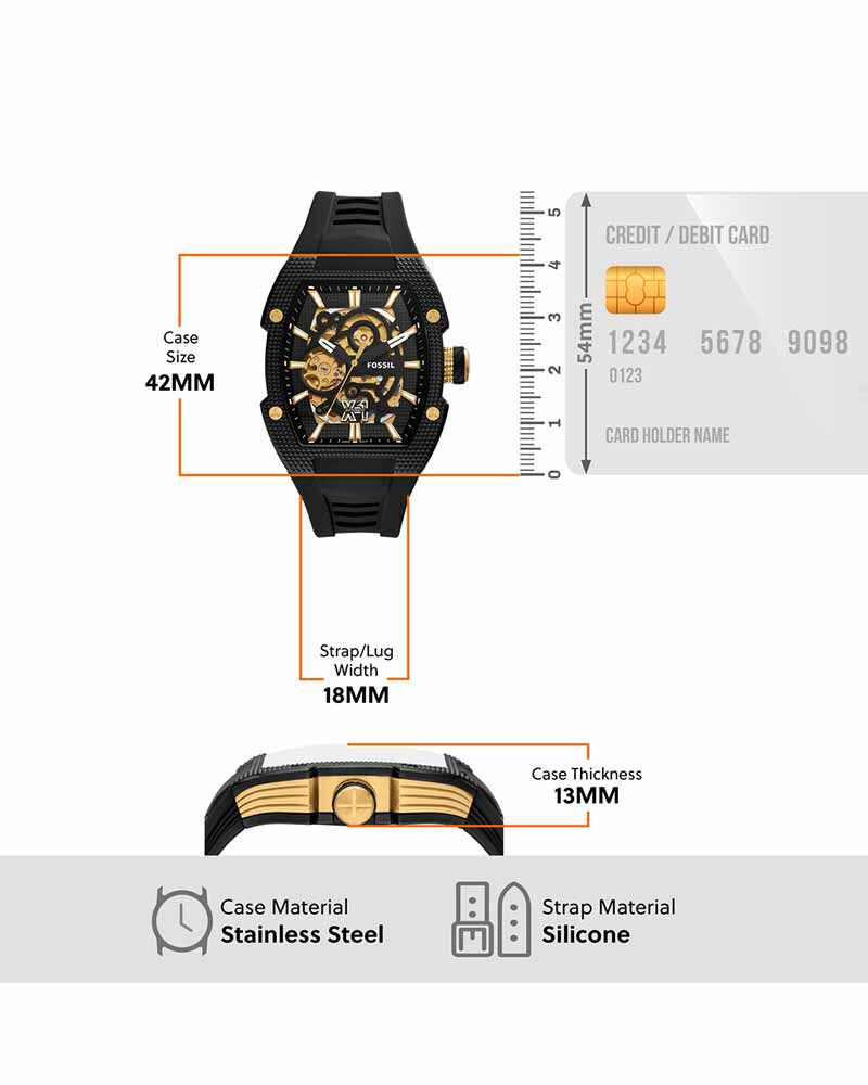 Fossil Men Machine X1 Black Analog Automatic watch SKU ID ME3284 Helios The Watch Store