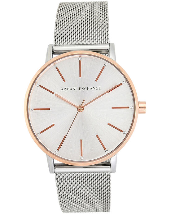 Armani Exchange Women LOLA Silver Analog Quartz watch SKU ID AX5537 Helios The Watch Store