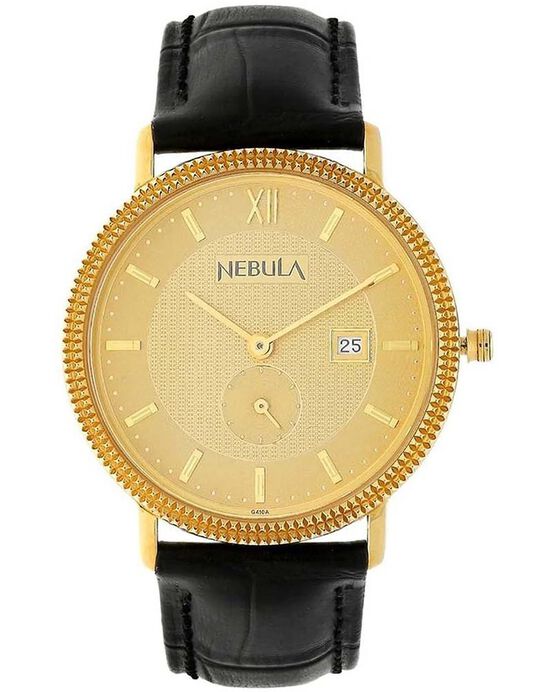 Nebula Men ASHVI Champagne Analog Quartz watch SKU ID 620DL03 Helios The Watch Store