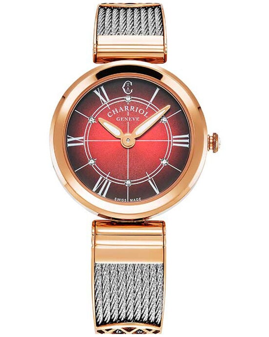 Charriol Women FOREVER Red Analog Quartz watch SKU ID FE32102031 Helios The Watch Store