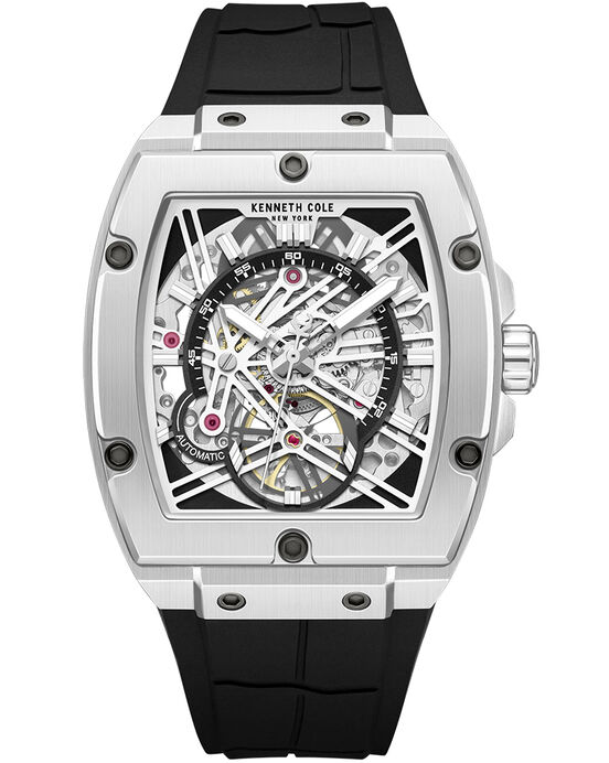 Kenneth Cole Men SS25 Silver Analog Mechanical Automatic watch SKU ID KCWGZ0067803MNW Helios The Watch Store