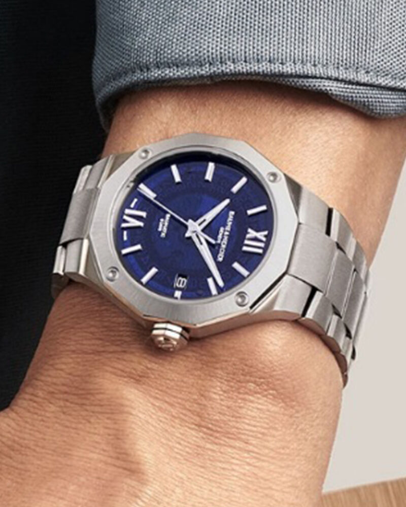 Baume et Mercier Men RIVIERA Blue Analog Automatic watch SKU ID M0A10616 Helios The Watch Store